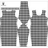 PENCIL DRESS (ALISA) - BLACK HOUNDSTOOTH / WHITE - sewing set