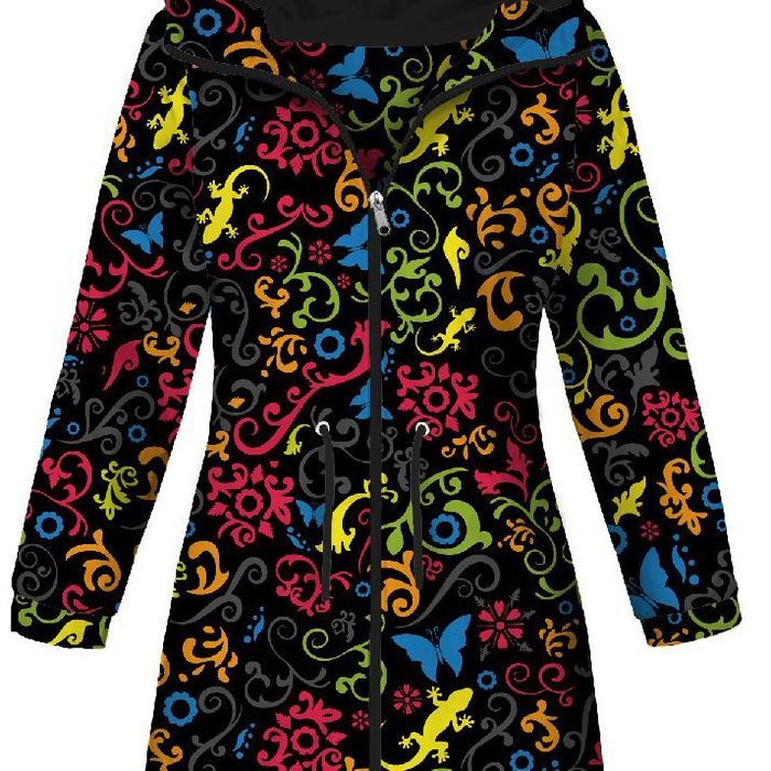 DÁMSKÁ BUNDA PARKA (ANNA) - ETNO Barevný - softshell S