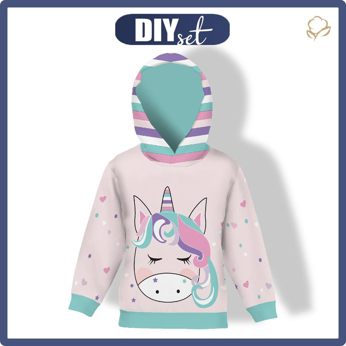 KINDER HOODIE (ALEX) - EINHORN ALICE - Sommersweat (110/116)