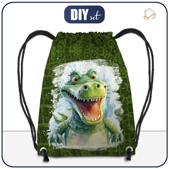 TURNBEUTEL - WATERCOLOR CROCODILE - groß