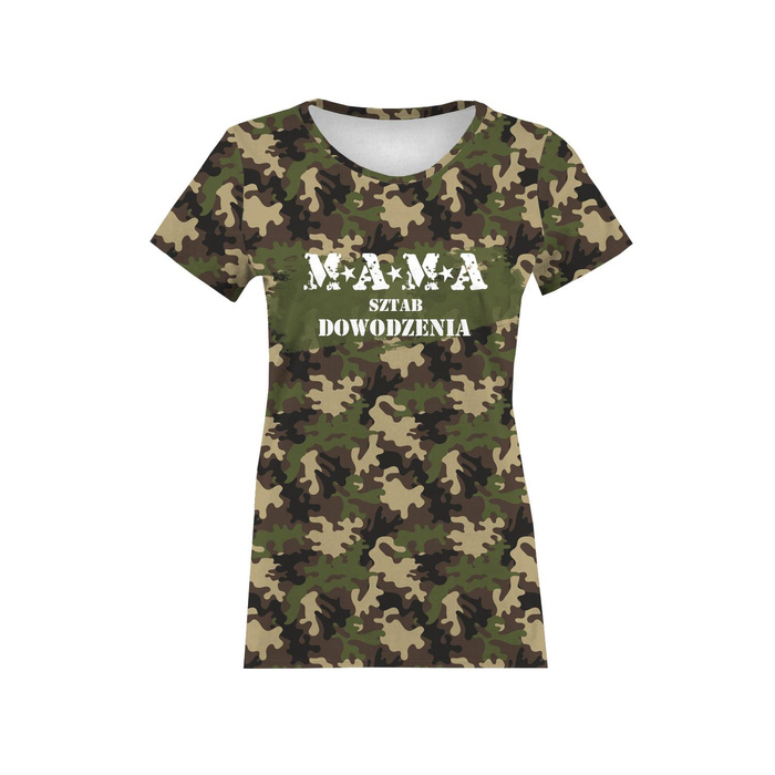 DAMEN T-SHIRT - MAMA / CAMOUFLAGE - Single Jersey XXXL