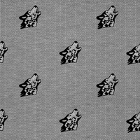 WOLF / NACHT RUF / grau - Baumwoll Webware