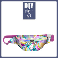 HIP BAG - UNICORNS AND ICE CREAM / rainbow - small