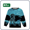 CHILDREN'S (NOE) SWEATSHIRT - DINOSAUR / CAMOUFLAGE - looped knit fabric with elastane ITY (122/128)