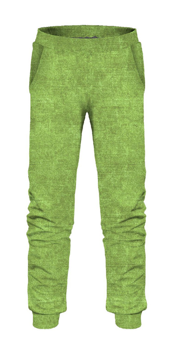 CHILDREN'S JOGGERS (LYON) - ACID WASH / LIGHT GREEN (DIA DE LOS MUERTOS) - looped knit fabric (134/140)