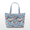 WATER-COLOR FLOWERS pat. 2 / light blue - Cotton woven fabric