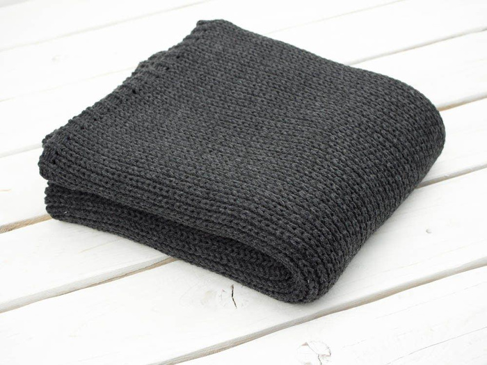 BLANKET / graphite S - knitted panel