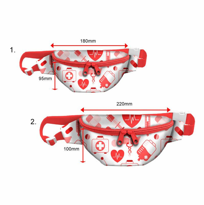 HIP BAG - MEDICAL RESCUE (HOBBIES AND JOBS) - red - big