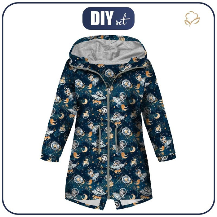 KIDS PARKA (ARIEL) - SPACE CUTIES pat. 9 (CUTIES IN THE SPACE) - softshell (110/116)