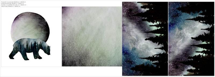 DEKO-KOPFKISSEN - NORDLICHTER (GALAXY)