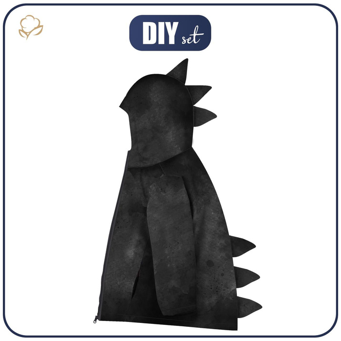 DĚTSKÁ BUNDA DINO (ZOE) - BLACK SPECKS - Sada šití (146-152)