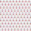 HEART BEADS / white (VALENTINE'S HEARTS) - Cotton woven fabric