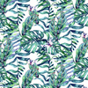 MINI LEAVES AND INSECTS PAT. 3 (TROPICAL NATURE) / white - Cotton woven fabric