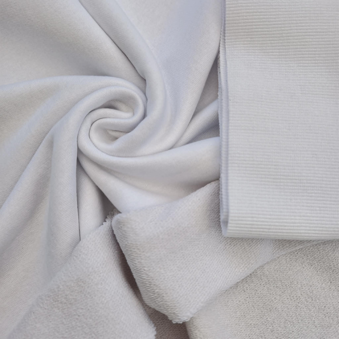 Looped knit fabric HEAVY 400g - WHITE