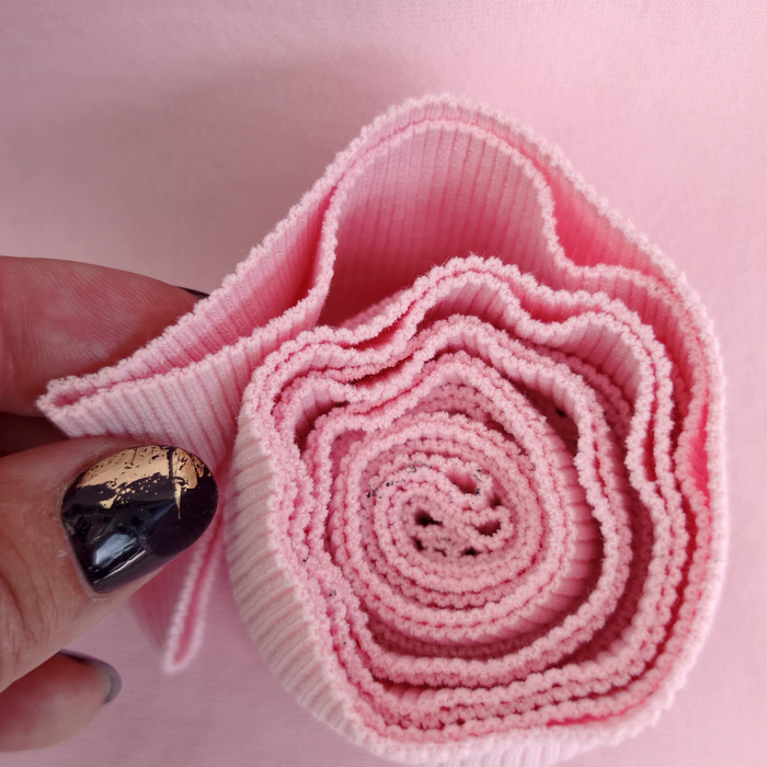 Heavy Elastic Rib Knit 500g - POWDER PINK