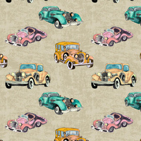 OLD CARS pat. 4 - single jersey with elastane