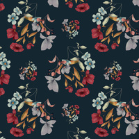 DARK FLOWERS (INTO THE WOODS) - Wasserabweisende Webware