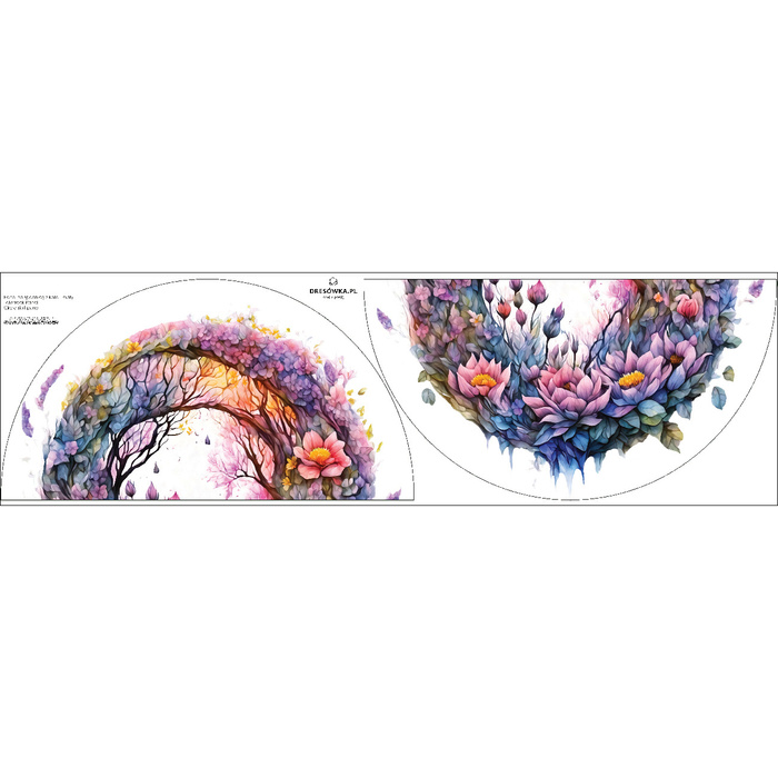 Klein Tellerrock-Panel - Viskose Jersey - WATERCOLOR FLORAL WZ. 10