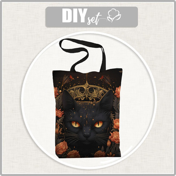 SHOPPER TASCHE - GOTHIC CAT - Wasserabweisende Webware - Nähset
