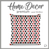 POLŠTÁŘOVÝ PANEL - SRDÍČKA ČERVENĚ ČARNÉ - HOME DECOR PREMIUM
