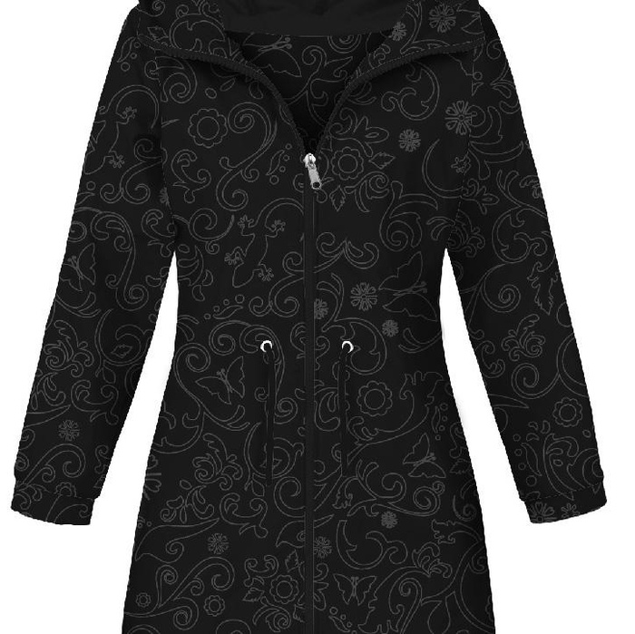 DÁMSKÁ BUNDA PARKA (ANNA) - ETNO / kontur - softshell S