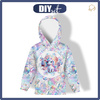 KID'S HOODIE (ALEX) - SWEET UNICORN - looped knit fabric (122/128)