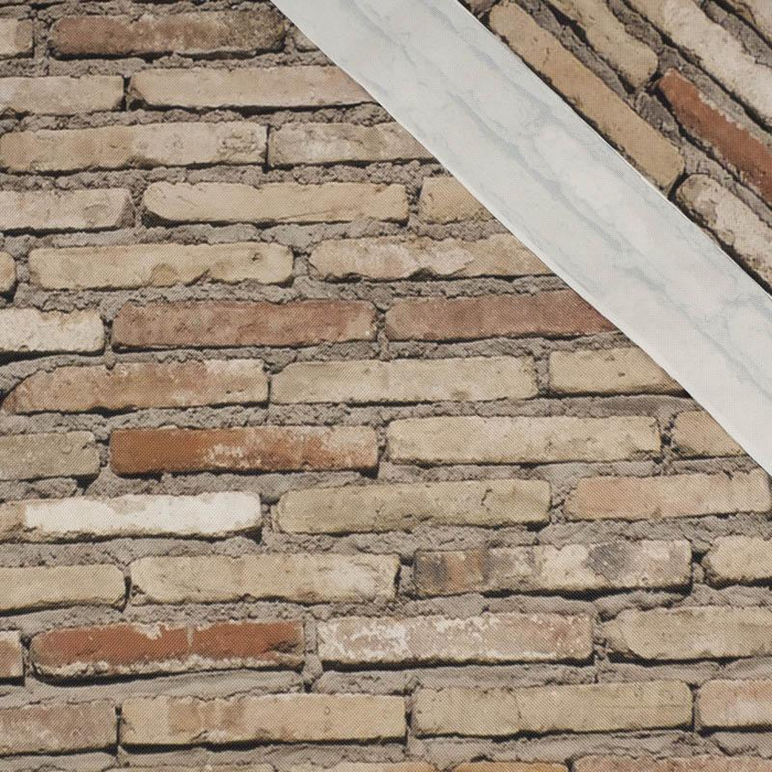 BRICK pat. 2 (PHOTOGRAPHIC BACKGROUND) - Waterproof woven fabric