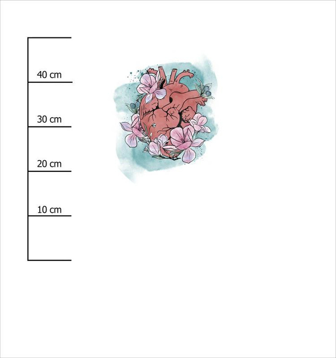 EL CORAZON - SINGLE JERSEY PANEL 75cm x 80cm