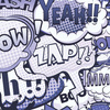 COMIC BOOK (Very Peri) - Cotton woven fabric