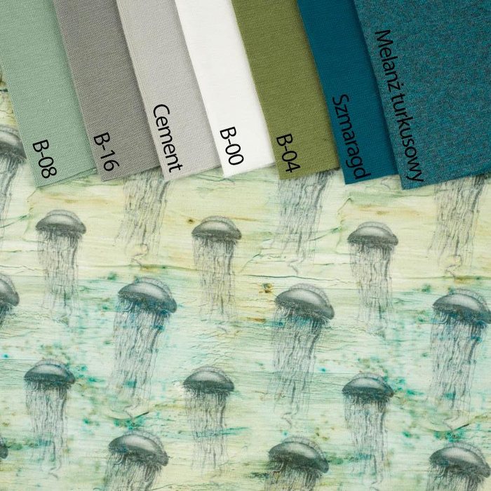 QUALLE (MEERESGRUND) - schnelltrocknende Webware