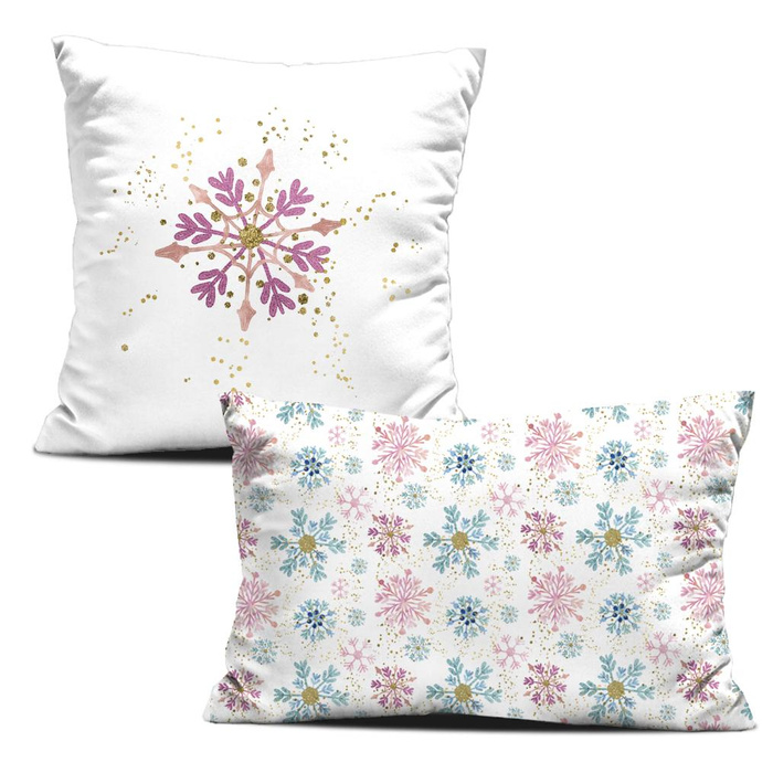 DECORATIVE PILOWS - SNOWFLAKES MIX