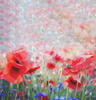 POPPIES pat. 1 - SINGLE JERSEY PANEL 