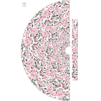 RÓŻOWE PIWONIE wz. 3 - panel na spódnicę "MAXI"