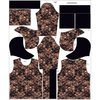 UNISEX HOODIE (HYDRA) -  FLOWERS PAT.10/ Mocha Mousse - sewing set (110/116)