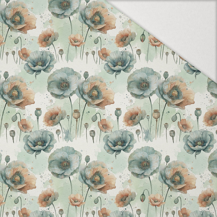 FLOWERS OWL FAMILY - Hydrophobic brushed knit