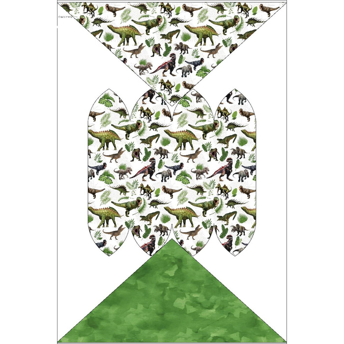 KINDER MÜTZE UND SCHAL (CLASSIC) - DINO PFLANZEN 55-58