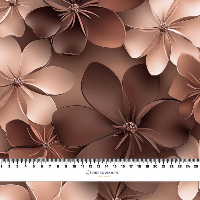 FLOWERS WZ.5/ Mocha Mousse  - Krepa