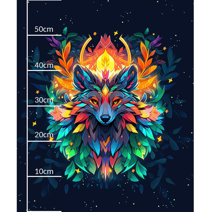 ANIMALS MANDALA wz.4 (WOLF) - panel (60cm x 50cm)