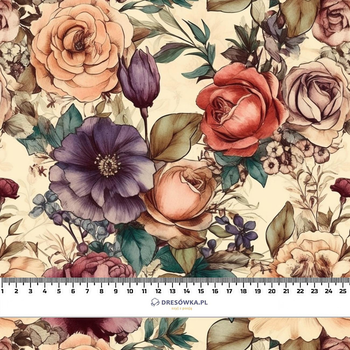 FLOWERS WZ.39 - Hydrofobní česaná teplákovina