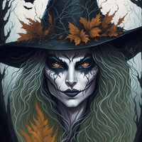 WITCH - PANEL (60cm x 50cm) dzianina pętelkowa z elastanem ITY