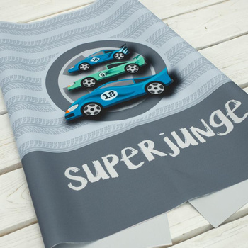 FAST WHEELS / blue - panel Waterproof woven fabric DE