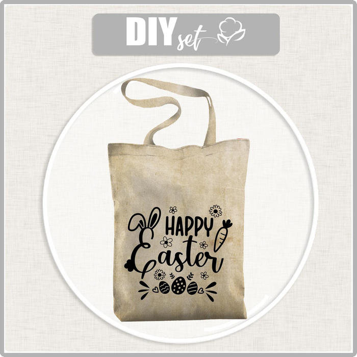 SHOPPER TASCHE - HAPPY EASTER / beige - Nähset