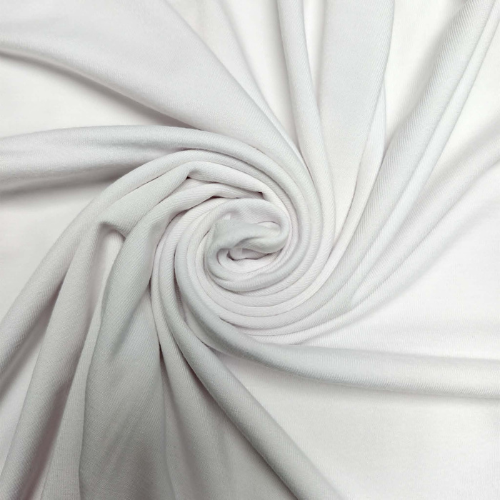 Bamboo jersey with elastane - WHITE