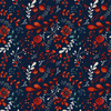 FOLK FLORAL M. 1 / rot (FOLK WALD)- Single Jersey mit Elastan ITY