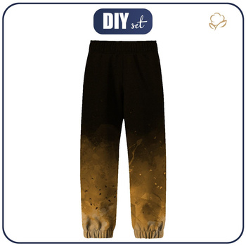 SOFTSHELL-HOSE (YETI) - KLECKSE (gold) / schwarz (146/152)