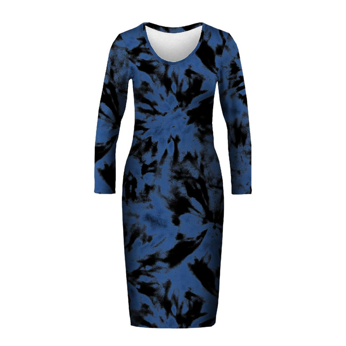 Tužkové šaty (ALISA) - BATIKA vz. 1 / classic blue - Sada šití XXL