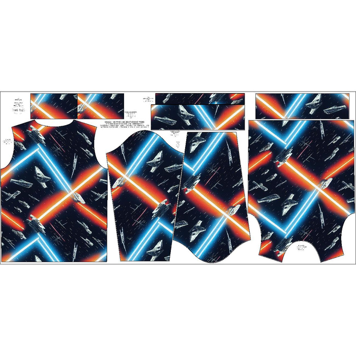 CHILDREN'S (NOE) SWEATSHIRT - LIGHT RAYS - sewing set (122/128)