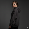 Baumwolle Wintersweat angeraut mit Elastan 250g - SCHWARZ MIT LUREX-FADEN
