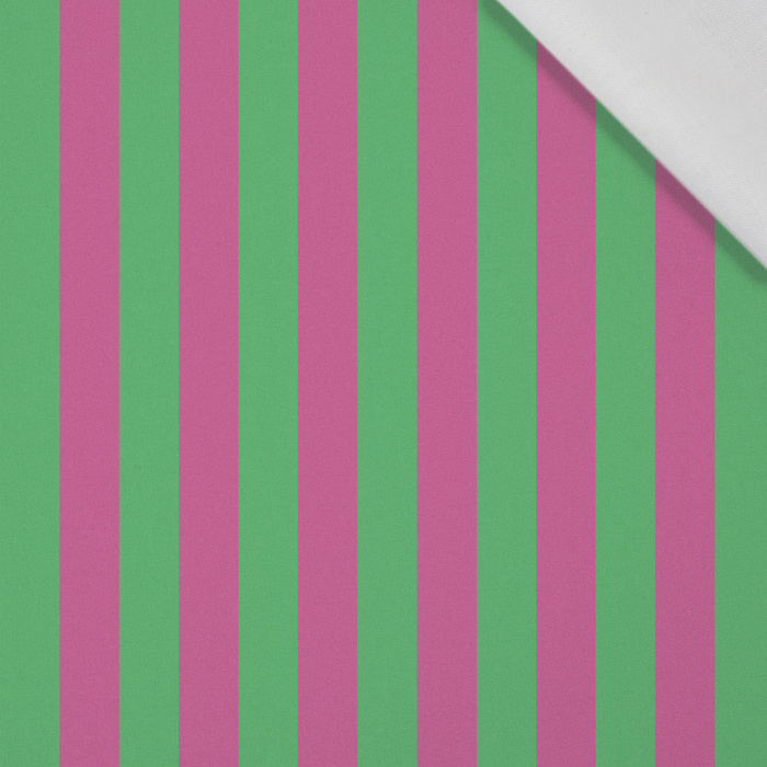 PINK-GREEN STRIPES - viscose woven fabric