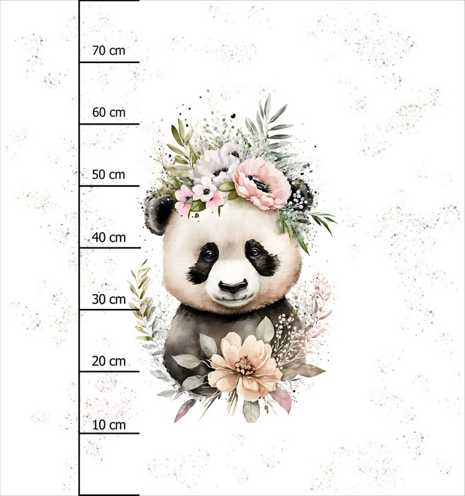 BABY PANDA - Paneel (75cm x 80cm) Wasserabweisende Webware